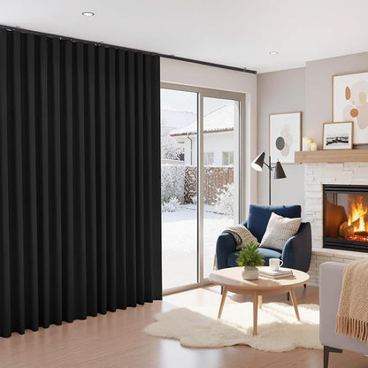 RYB HOME 100% Blackout Room Divider Curtain Panel, Thermal Insulated & Privacy - Image 2