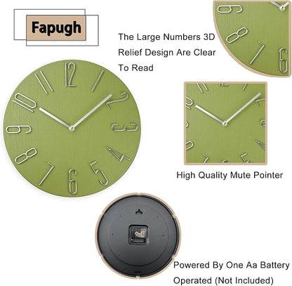 Wall Clock, Silent Clock, Wall Clocks Battery Operated， 12 inch Modern Wall - Image 4