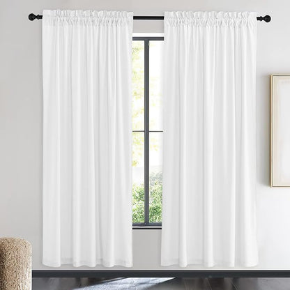 NICETOWN White Velvet Curtains 72 inches by NICETOWN