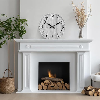 Wall Clock, Country Round Clocks Farmhous Wall Decorative - Image 6