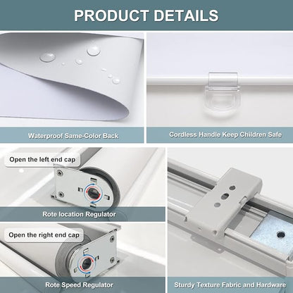 Cordless Roller Shades Blackout Blinds - Image 7