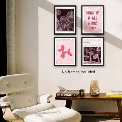 NaZaUK Trendy Preppy Retro Y2K Room Decor, Bar Cart Decor, 12x16 Prints - Image 3
