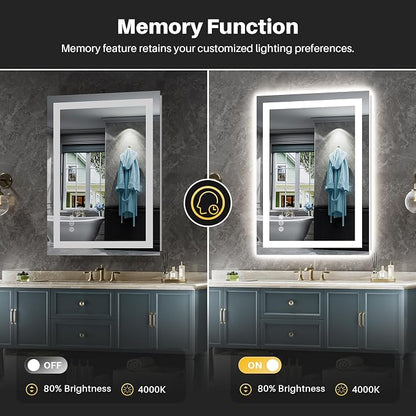 Briivue 24x36 Inch LED Bathroom Mirror - Image 6