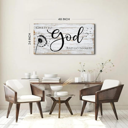 Give it to god and go to sleep Sign Wall Art Christian Bible Verses Wall Decor - Image 5