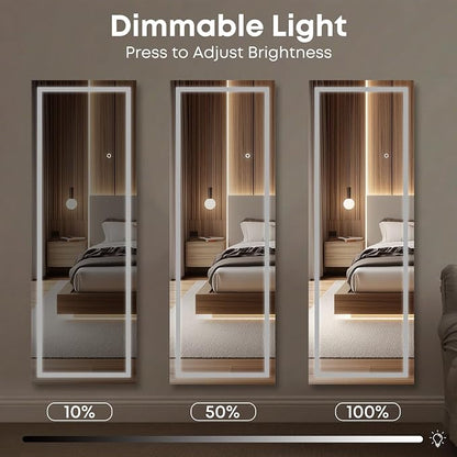 Kosmonia 65x24 Full Length Mirror, Dimmable 3 Color LED Light w/Light Memory - Image 5