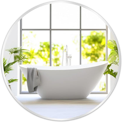 Fabuday Silver Round Mirror for Wall 26 inch by Fabuday