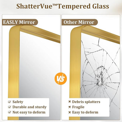 30"x 30" Gold Bathroom Mirror - Image 7