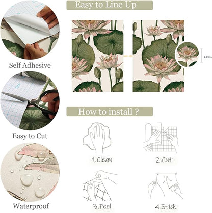 Orainege Floral Wallpaper Peel and Stick Floral Contact Paper Boho - Image 4
