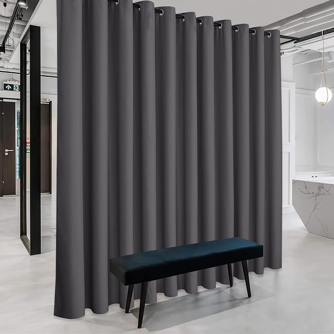 RYB HOME Extra Wide Curtain for Room Divider, 20ft Wide x 8ft Long by RYBHOME