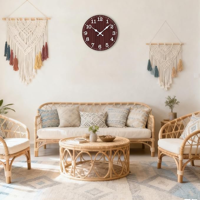 Wall Clock, Modern Wall Clocks Battery Operated, Silent Non Ticking Small - Image 2