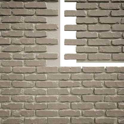 EverStone Aged Brick Faux Brick Panel, 46 7/8"W x 27"H x 1 1/4"D, Antique Pearl - Image 9