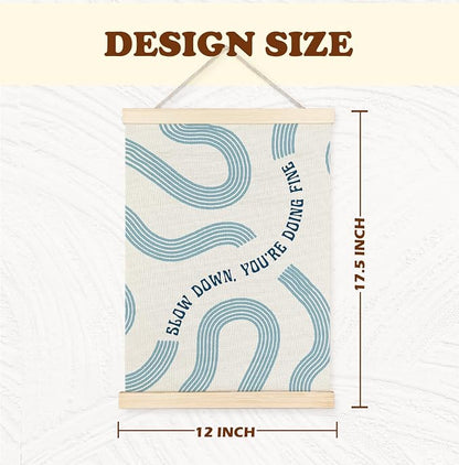Yomisex Blue Slow Down You're Doing Fine Inspirational Wall Art Poster - Image 6