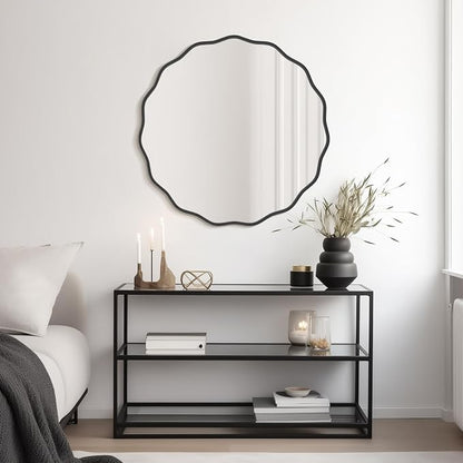 WallBeyond Round Wavy Mirror for Wall Decorative 32 inch, Modern Round Mirror - Image 4