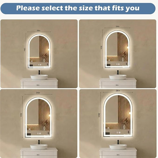 Sweetcrispy 24"×32" LED Bathroom Mirror - Image 2