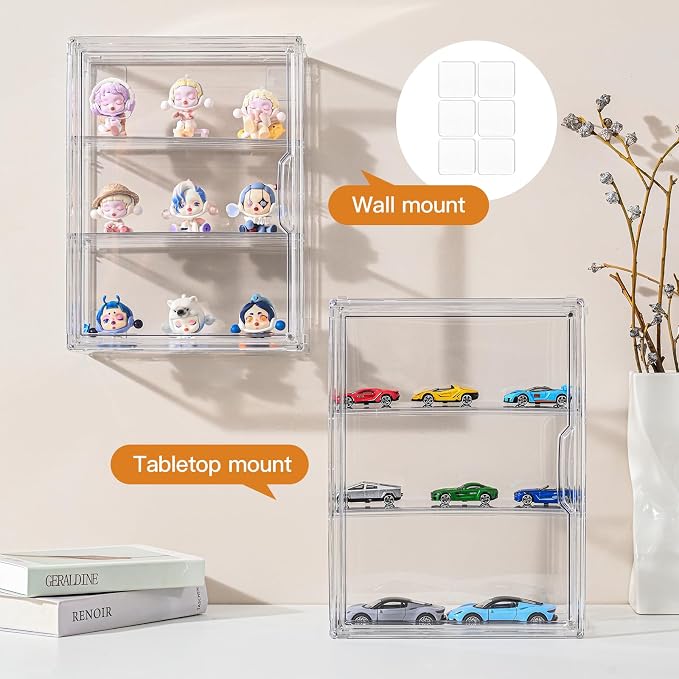 4 Pack 3 Tier Clear Display Case - Image 4