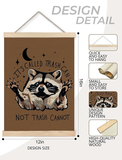 Foritho Funny Motivational Raccoon Poster Wall Art Framed, Raccoon Lovers Gifts - Image 7