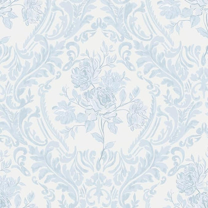 Ismoon Floral Peel and Stick Wallpaper Blue Contact Paper Boho Watercolor by Ismoon