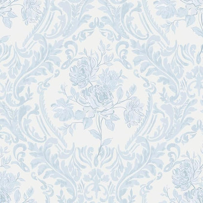 Ismoon Floral Peel and Stick Wallpaper Blue Contact Paper Boho Watercolor by Ismoon