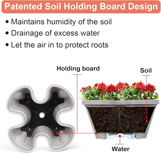 Vertical Planter 3 Tier Stackable Planters Garden Planters Strawberry Herb Flower and Vegetable Planter Indoor Outdoor Gardening Pots with Removable Wheels and Tools 2-Pack