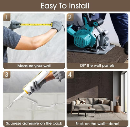 3D Faux Stone Wall Panels, Lightweight & Waterproof, Easy DIY Install - Image 6