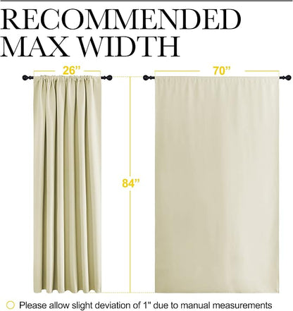 NICETOWN Living Room Curtains, Home Decorations Thermal Insulated Solid Rod - Image 7