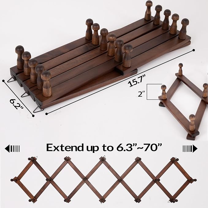 SCUNDA Hat Rack for Wall, Expandable Wall Hat Holder - Image 6