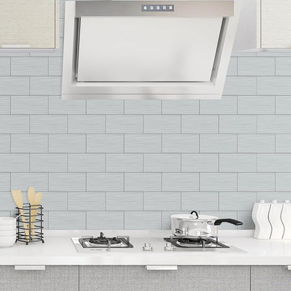 AULIGET 20-Piece Brushed Metal Peel and Stick Backsplash Tile, Laundry Room - Image 7