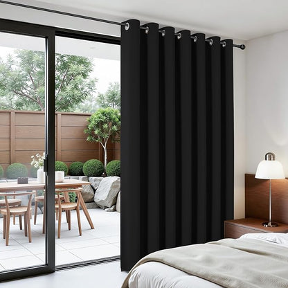 Joydeco Blackout Patio Sliding Door Curtains 84 Inches Long, Grommet Privacy - Image 5