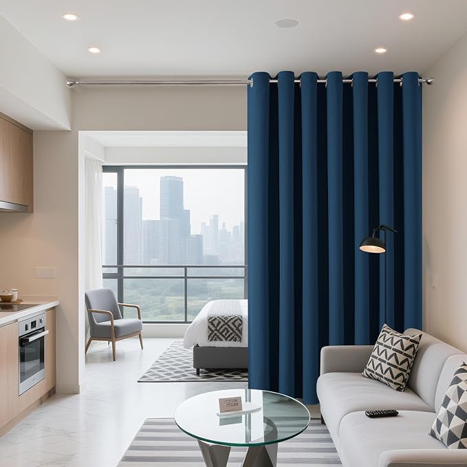 Joydeco Blackout Patio Sliding Door Curtains 90 Inches Long, Grommet Privacy - Image 2