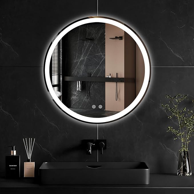 DUMOS 24 Inch Round LED Bathroom Mirror by DumosLifestyle