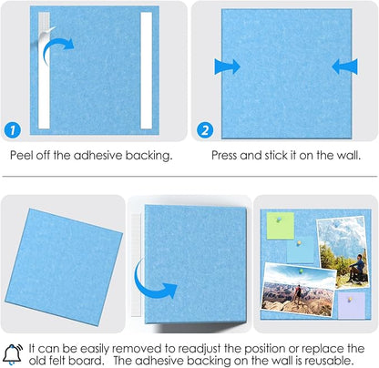 MaxGear Large Cork Board for Wall 36" x 24", 6 Pack Felt Wall Tiles - Image 5