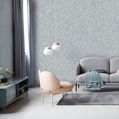 Cohoo Home Gray Peel and Stick Wallpaper Grey Silk Contact Paper - Image 5