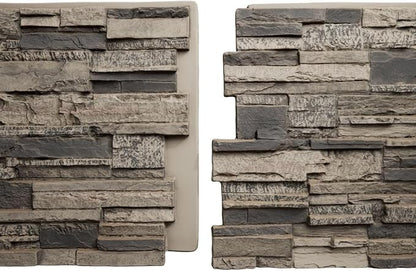 EverStone Cascade Faux Stone Panel, 48 5/8"W x 24 3/4"H x 1 1/4"D, Urban Color - Image 10