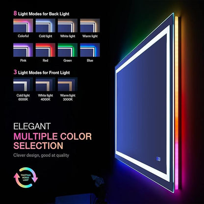 LOAAO 40"X36" LED Bathroom Mirror - Image 4
