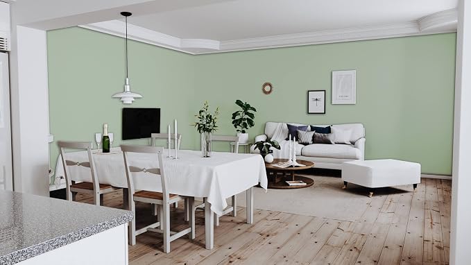 Dimoon 394''x17.7'' Green Peel and Stick Wallpaper Contact Paper Modern Self - Image 7