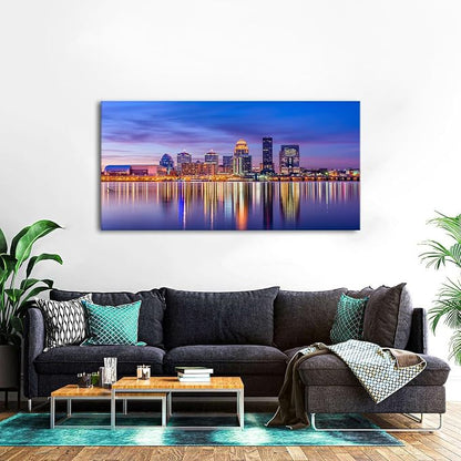 Louisville City Wall Art Sunset Kentucky Decor Colorful Waterfront Park Canvas - Image 4