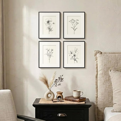 Framed Black and White Botanical Wall Art - Image 5