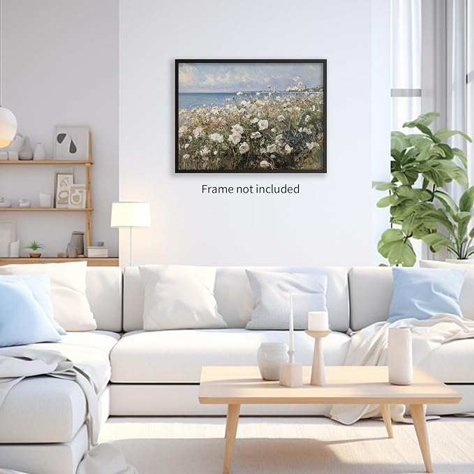 rumlud Nature Landscape Wall Art Coastal Wildflower Poster French Spring - Image 4