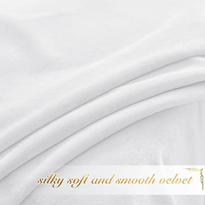 NICETOWN White Velvet Curtains 72 inches - Image 4