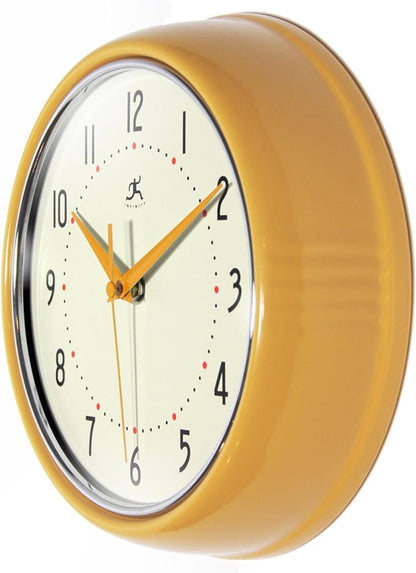 Infinity Instruments LTD. Retro 12 inch Silent Sweep Non-Ticking Mid Century - Image 3