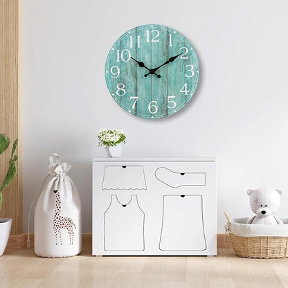 12 Inch Teal Wall Clock - Image 7