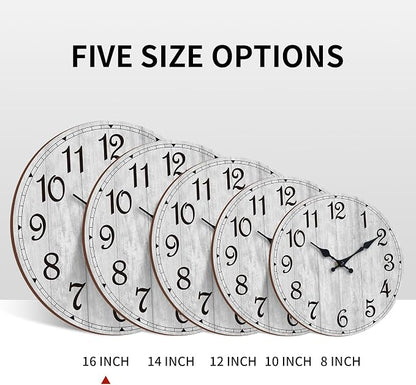 Wall Clock, Country Round Clocks Farmhous Wall Decorative - Image 3
