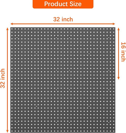 WALMANN 4 PCS 16" x 16" Metal Pegboard Panels - Image 3