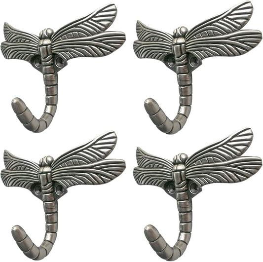 Dragonfly Hooks Wall Mounted Cloak Rack, Animal Heavy Duty Vintage Decorative by Lcyolada