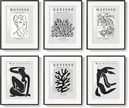 Framed Matisse Wall Art for Living Room, Abstract Aesthetic Pictures for Bedroom by Cuspin
