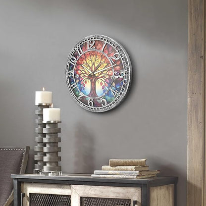 WANGIRO Tree of Life Wall Clock 12inch Silent Movement Clock Precise - Image 5