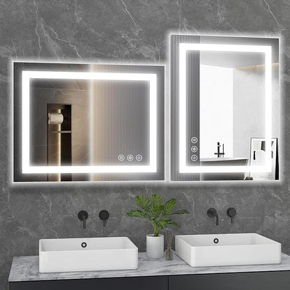 Sweetcrispy 32"x40" Smart Anti-Fog LED Bathroom Mirror - Image 2
