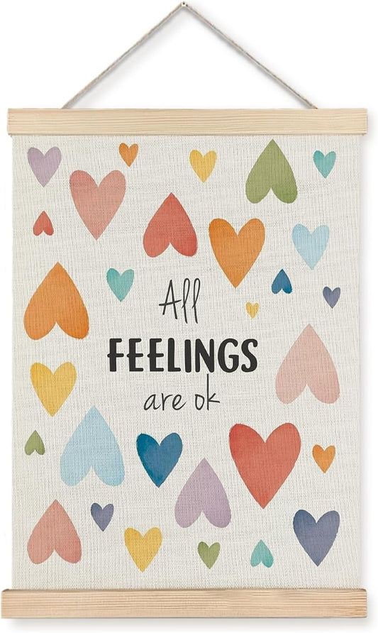 Yomisex All Feelings Are OK Mental Health Wall Art Poster by VintageHomeDecor