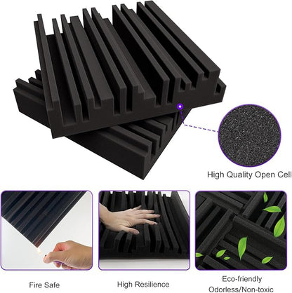 TroyStudio Thick Acoustic Foam Panels, Dense Soundproof Padding Tile, Recording - Image 4