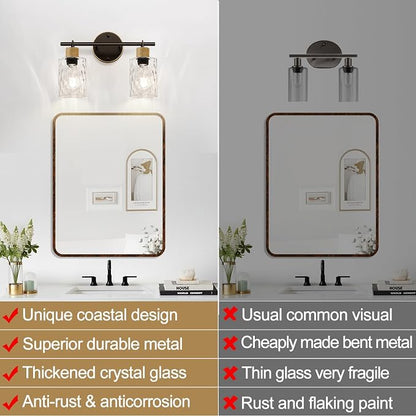 MOKATNG Bathroom Light Fixtures, 2-Light Coastal Vanity Lights - Image 7
